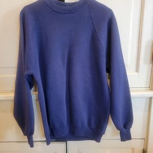Vintage Single Stitch USA MADE crew neck blue Basics by Russell
